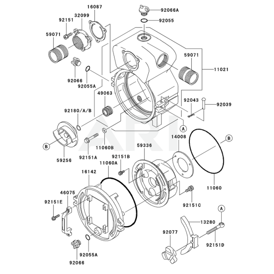 Housing for Kawasaki KWT20A Pump