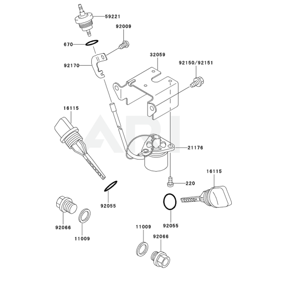 Lubrication Equipment for Kawasaki KWT30A Pump