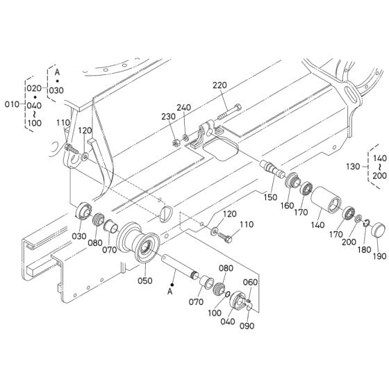 Track Roller Assembly for Kubota KX040-4 Mini Excavator