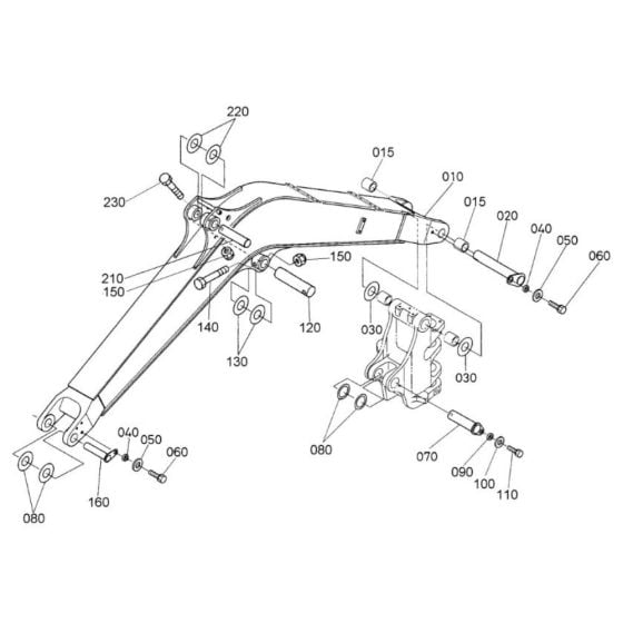 Boom Assembly for Kubota KX121-3a  Mini Excavator