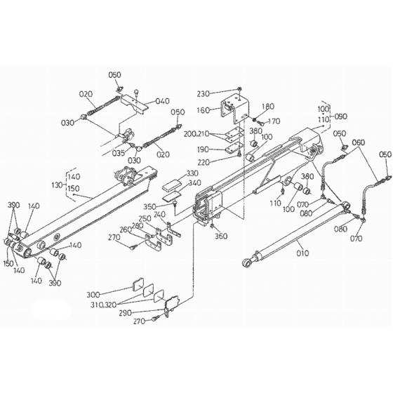 Dipper Arm Assembly (Telescopic) for Kubota KX91-2 Mini Excavator