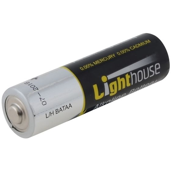 Alkaline Batteries AA LR6 2400mAh Pack of 4 by Lighthouse - LR6