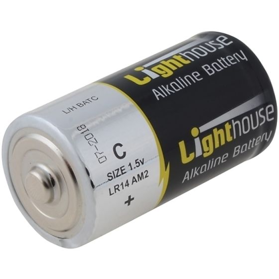 Alkaline Batteries C LR14 6200mAh Pack of 2 by Lighthouse - LR14