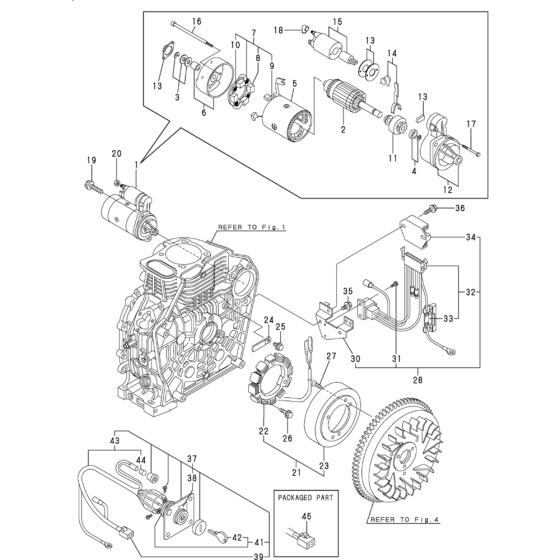 Starting Motor and Dynamo Assembly for Yanmar L100N Engine