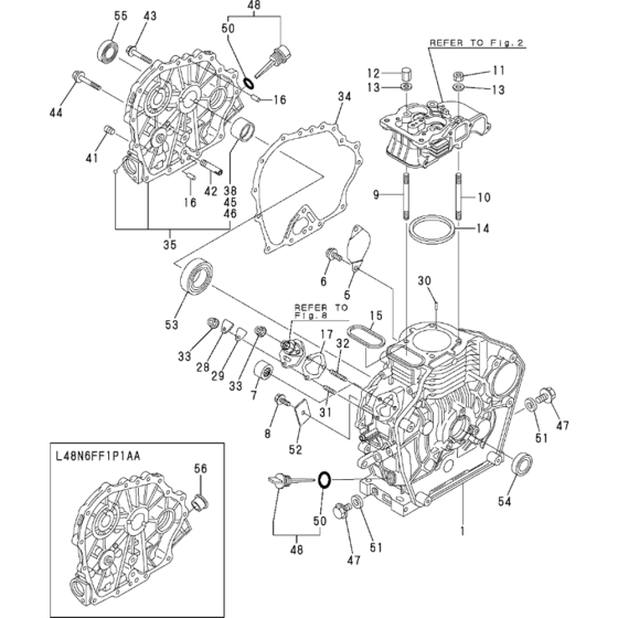 Cylinder Block Assembly for Yanmar L48N Engine