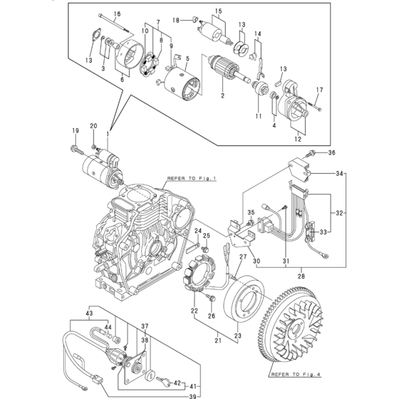 Starting Motor and Dynamo Assembly for Yanmar L48N Engine