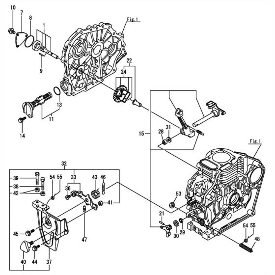 Oil Pump and Governor Assembly for Yanmar L48N Engine