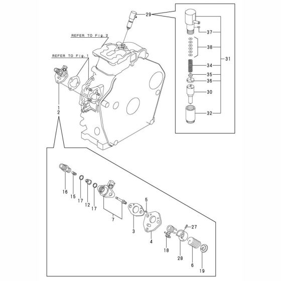 Fuel Injector Pump and Valve Assembly for Yanmar L48N Engine