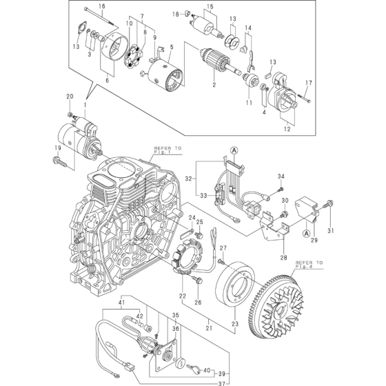 Starting Motor Assembly for Yanmar L60AE Engine