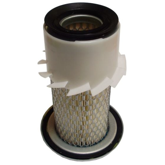 Air Filter with Fins and Lid fits Bomag, Case, Komatsu, Kubota