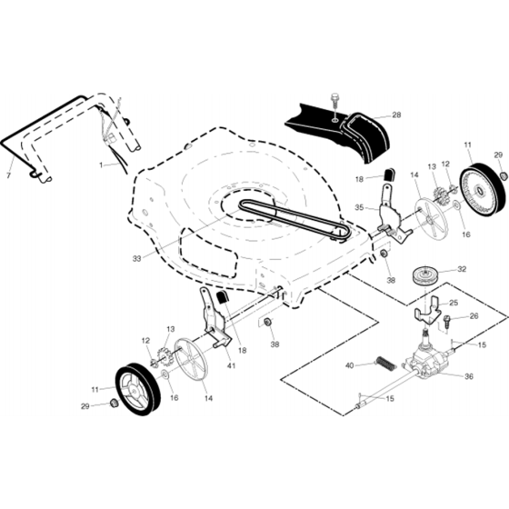 Drive Assembly for Husqvarna LB155S Consumer Lawn Mower