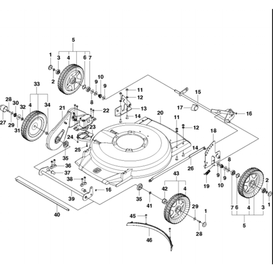 Cutting Deck Assembly for Husqvarna LB 448S Consumer Lawn Mower