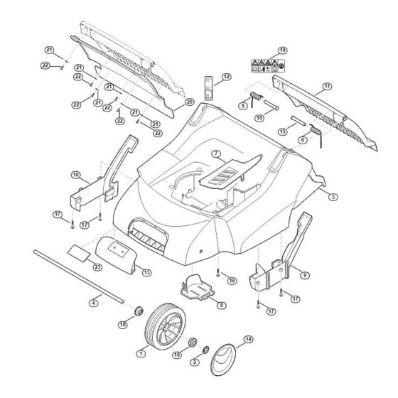 Housing, Front Axle Assembly for Stihl/ Viking LB 540.1 Petrol Lawn Scarifiers