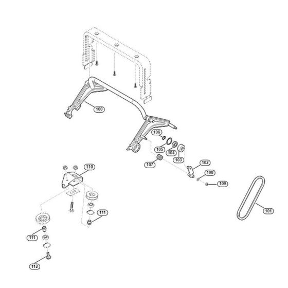 Shaft, Drive Assembly-1  for Stihl/ Viking LB 540.1 Petrol Lawn Scarifiers