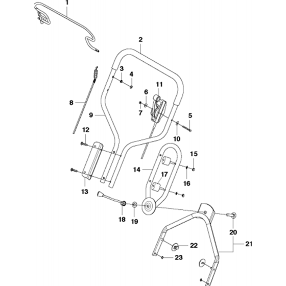 Handle Assembly for Husqvarna LB 548Se Consumer Lawn Mower