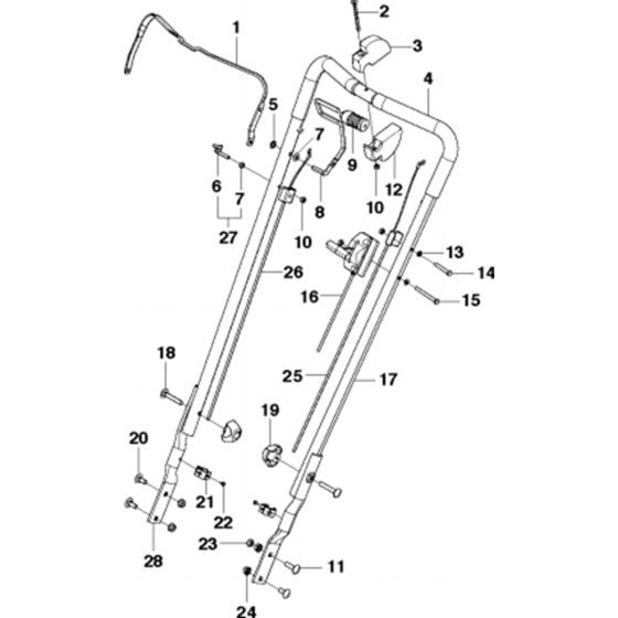 Handle Assembly for Husqvarna LB 553S Consumer Lawn Mower