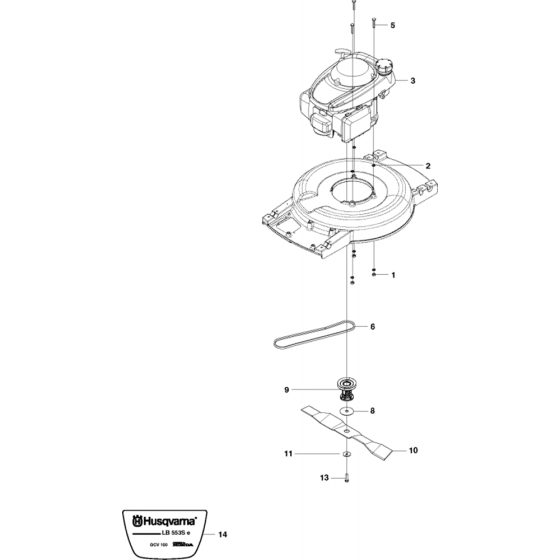 Engine Assembly for Husqvarna LB 553Se Consumer Lawn Mower