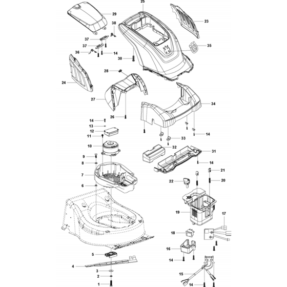 Engine Assembly for Husqvarna LC 141i Lawn Mowers