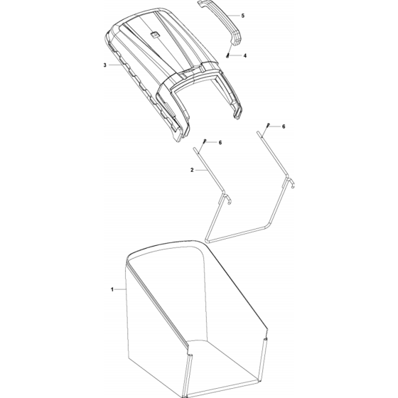 Bagger Assembly for Husqvarna LC 141iV Lawn Mowers