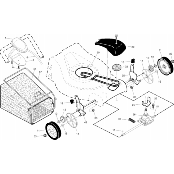 Drive Assembly for Husqvarna LC 153V Lawn Mowers