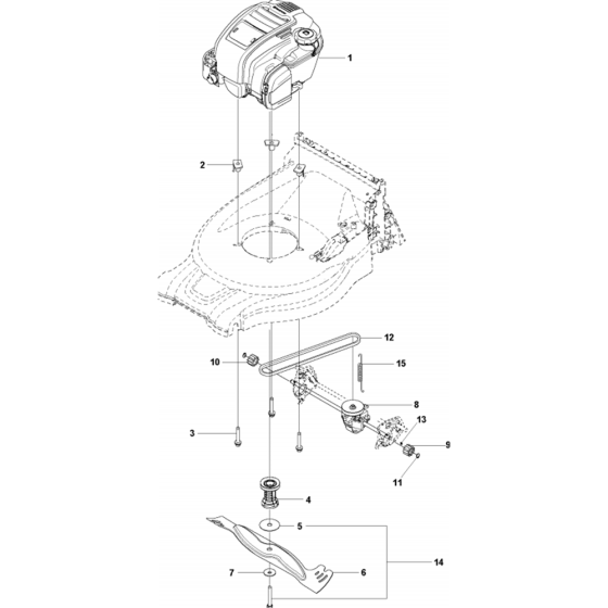 Engine Assembly for Husqvarna LC 253S Lawn Mowers