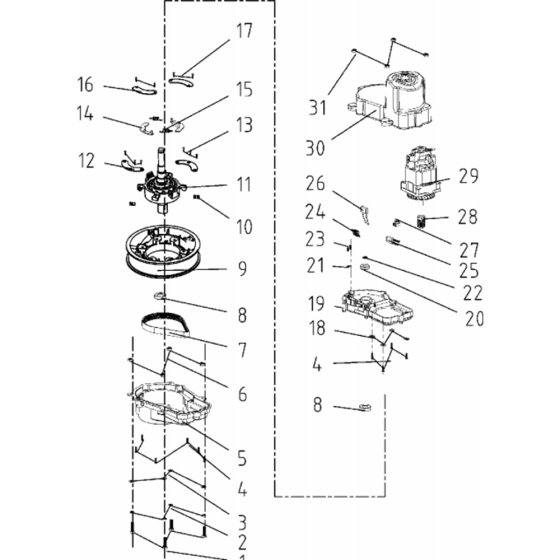 Motor Assembly for Husqvarna LC141C Lawn Mowers