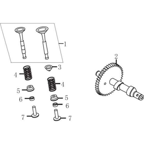 Gas Distribution Adjustment Assembly for Loncin LC152F A Shaft (97cc, 1.8hp) Twin Series Engine