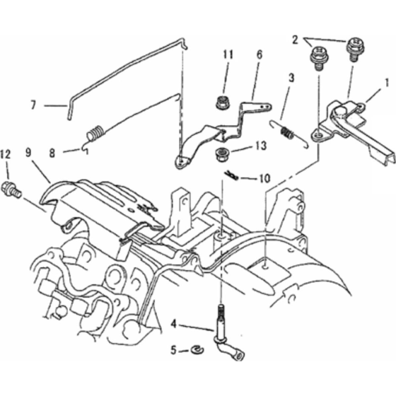 Control System Assembly for Loncin LC154F-1 without Oil Alarm (87cc, 2.8hp) Twin Series Engine