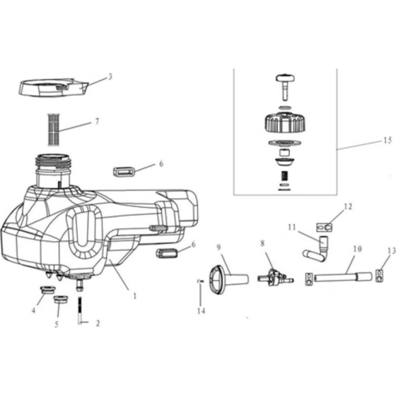 Fuel System Assembly for Loncin LC2000i-S- Synchronising Generator