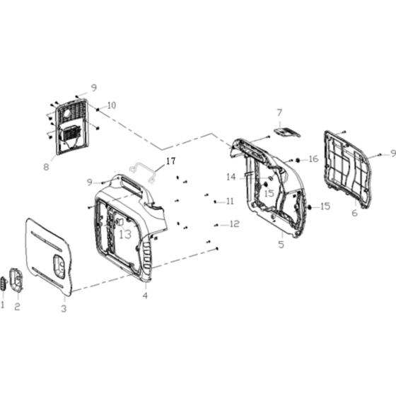 Front Assembly for Loncin LC2000i-S- Synchronising Generator