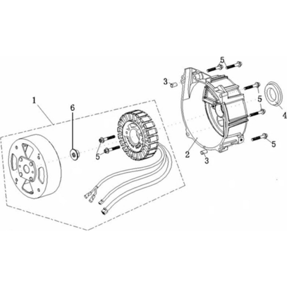 Motor Assembly for Loncin LC2000i Generator