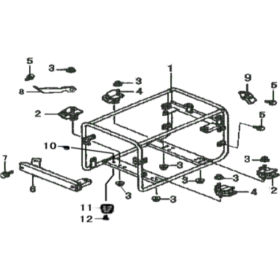 Frame Assembly for Loncin LC2500-F Generator