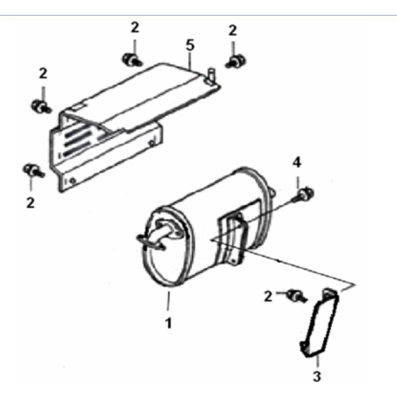 Muffler Assembly for Loncin LC2500-F Generator