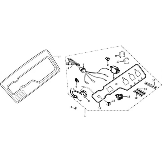 Control Panel Assembly for Loncin LC2500-F Generator