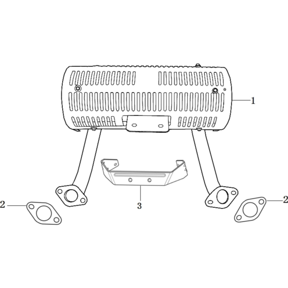 Muffler Assembly for Loncin LC2P80F (764cc, 19.3hp) V-Twin Series Engine