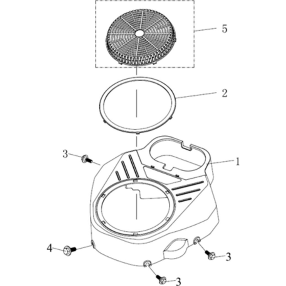 Blower Housing Assembly for Loncin LC2P80F (764cc, 19.3hp) V-Twin Series Engine