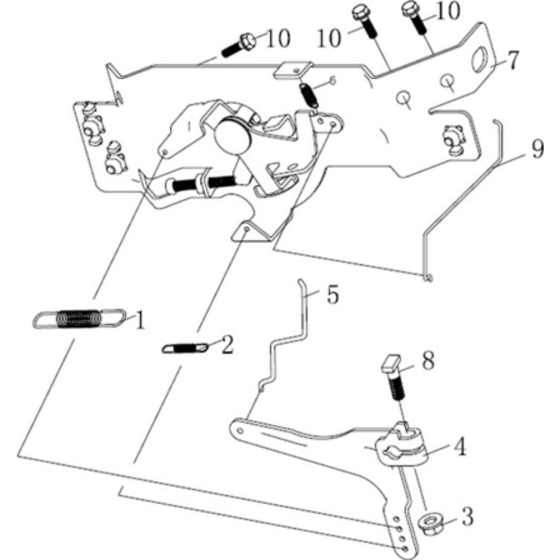 Governor Assembly for Loncin LC2P80F (764cc, 19.3hp) V-Twin Series Engine