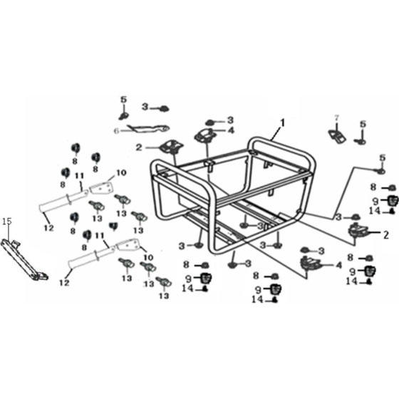 Frame Assembly for Loncin LC3000-F Generator