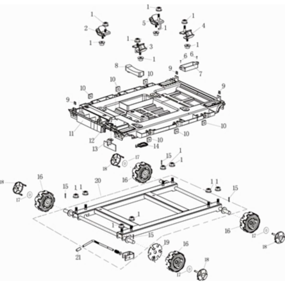 Frame Assembly for Loncin LC3500i Generator