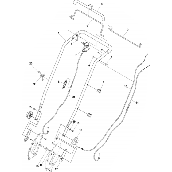 Handle Assembly for Husqvarna LC353 V Lawn Mowers