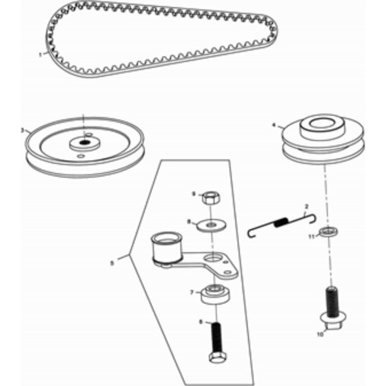 Closing Wheel, Strap Assembly for Loncin LC360 Tiller