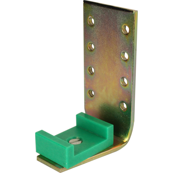 Bulldog LC5 Standard Angle Bracket - 8 hole c/w plastic slipper & fasteners