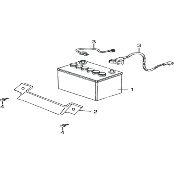 Battery Tray Assembly for Loncin LC6500D-F Generator