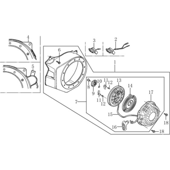 Sarter Sub Assembly for Loncin LC750 Tiller