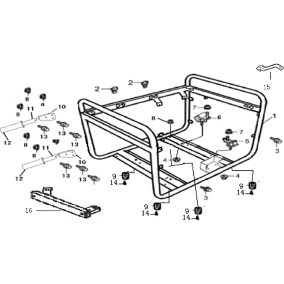 Frame Assembly for Loncin LC8000D-F Generator