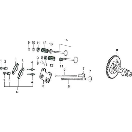 Gas Distribution Adjustment Assembly for Loncin LC8000D-F Generator