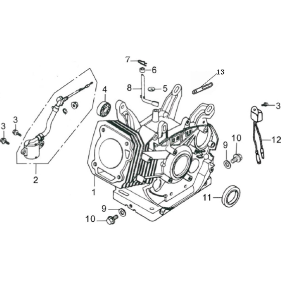 Crankcase Assembly for Loncin LC8000D-F Generator