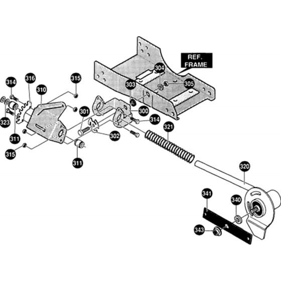 Blade Drive & Depth Control Assembly for Husqvarna LE309 Wheeled Edger