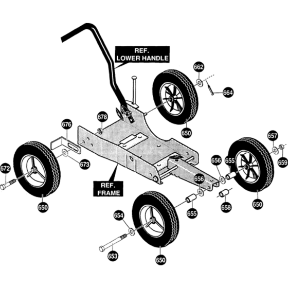 Wheels & Tires Assembly for Husqvarna LE309 Wheeled Edger