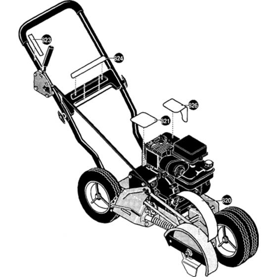 Decals Assembly for Husqvarna LE309 Wheeled Edger